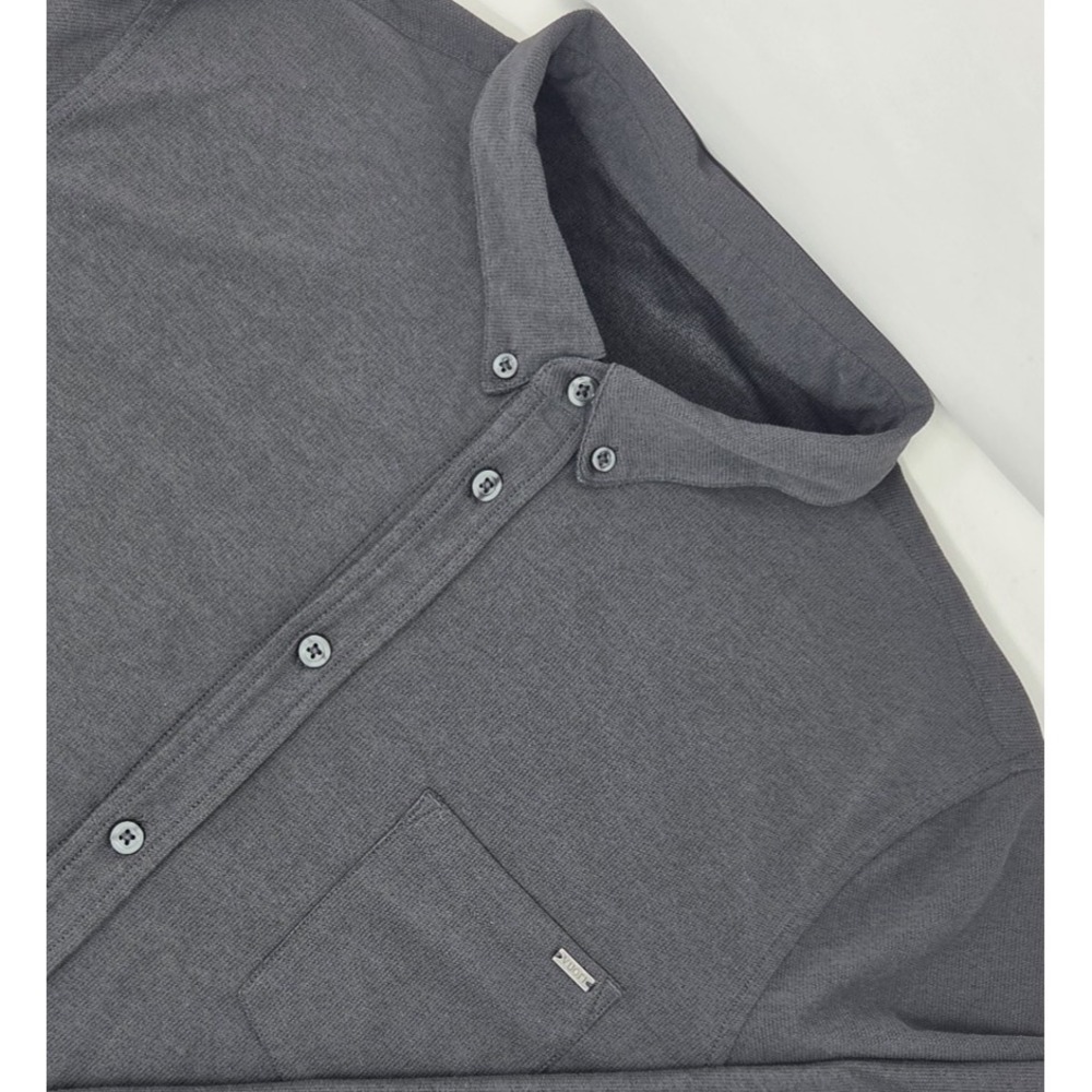 Vuori Long Sleeve Ace Button Down Shirt V185 Men's Large Dark Gray Breathable